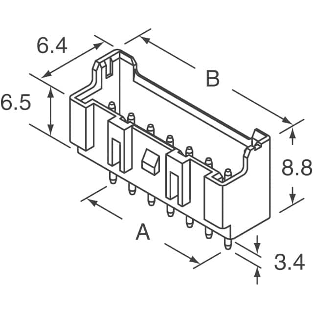 B02B-XASK-1(LF)(SN) JST Sales America Inc.  Embases à broches mâles